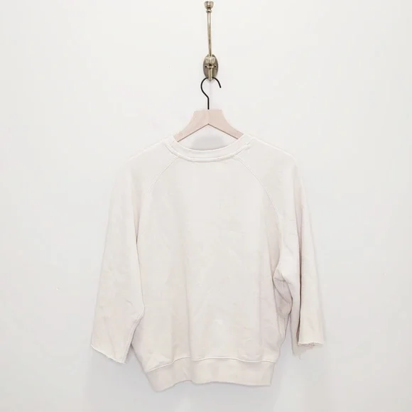 Spiritual Gangster Maya Cut Off Sweatshirt in Beige Size M - Picture 4 of 6